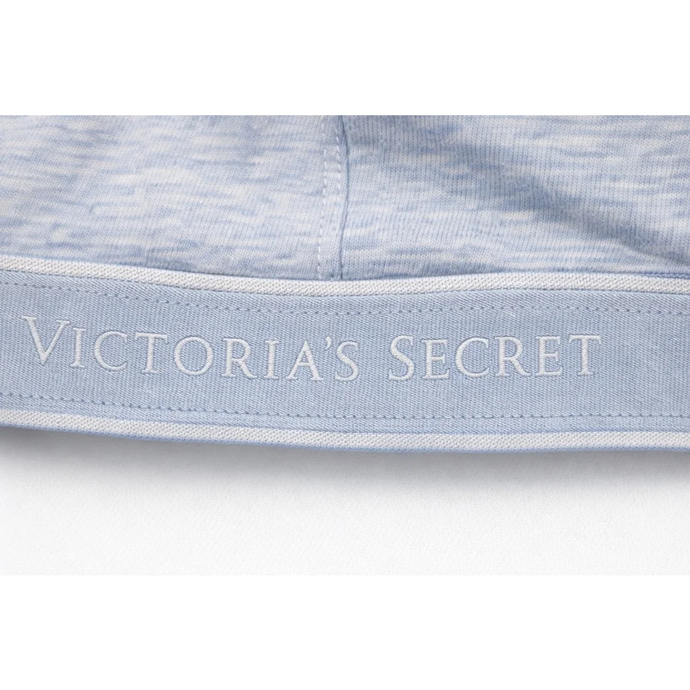 Victoria’s Secret Logo Bralette M Blue Heather NWT